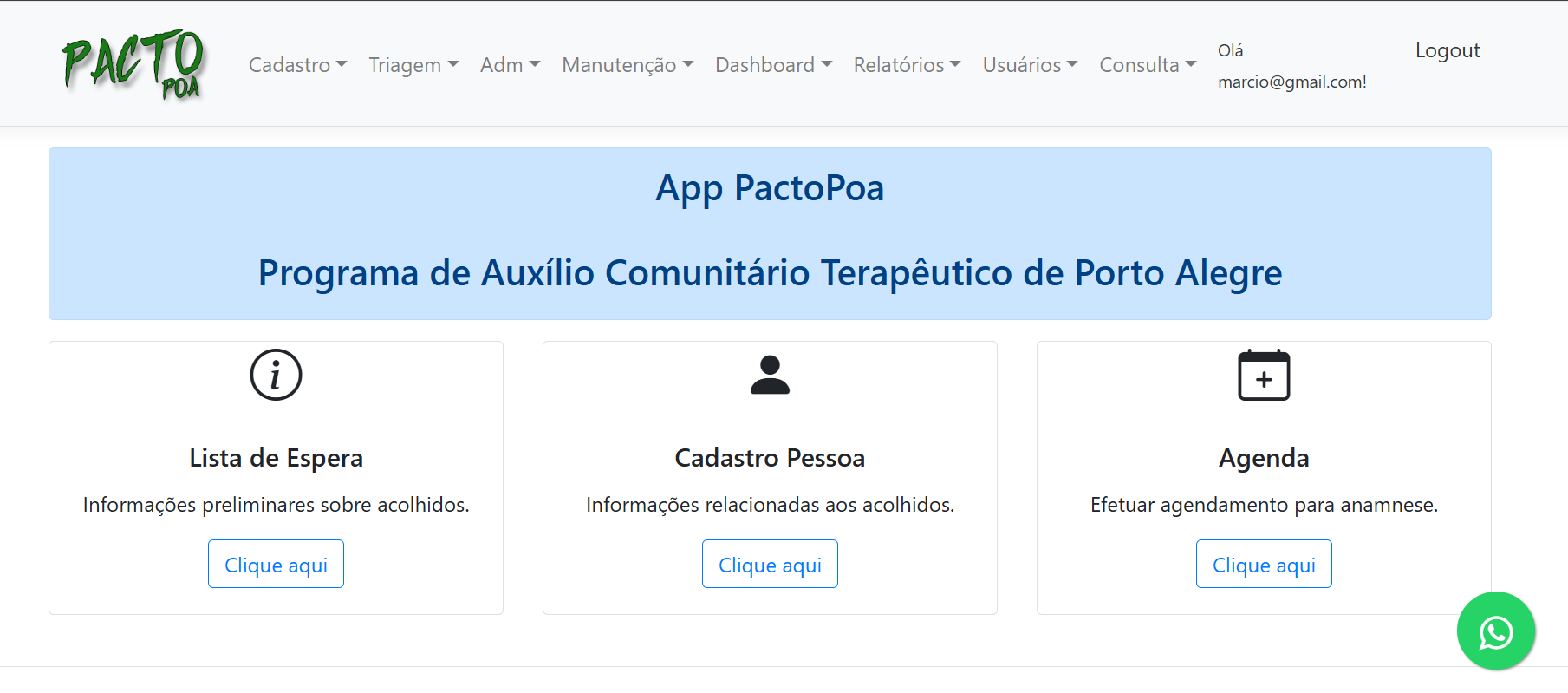 PactoPoa – Sistema de gestão